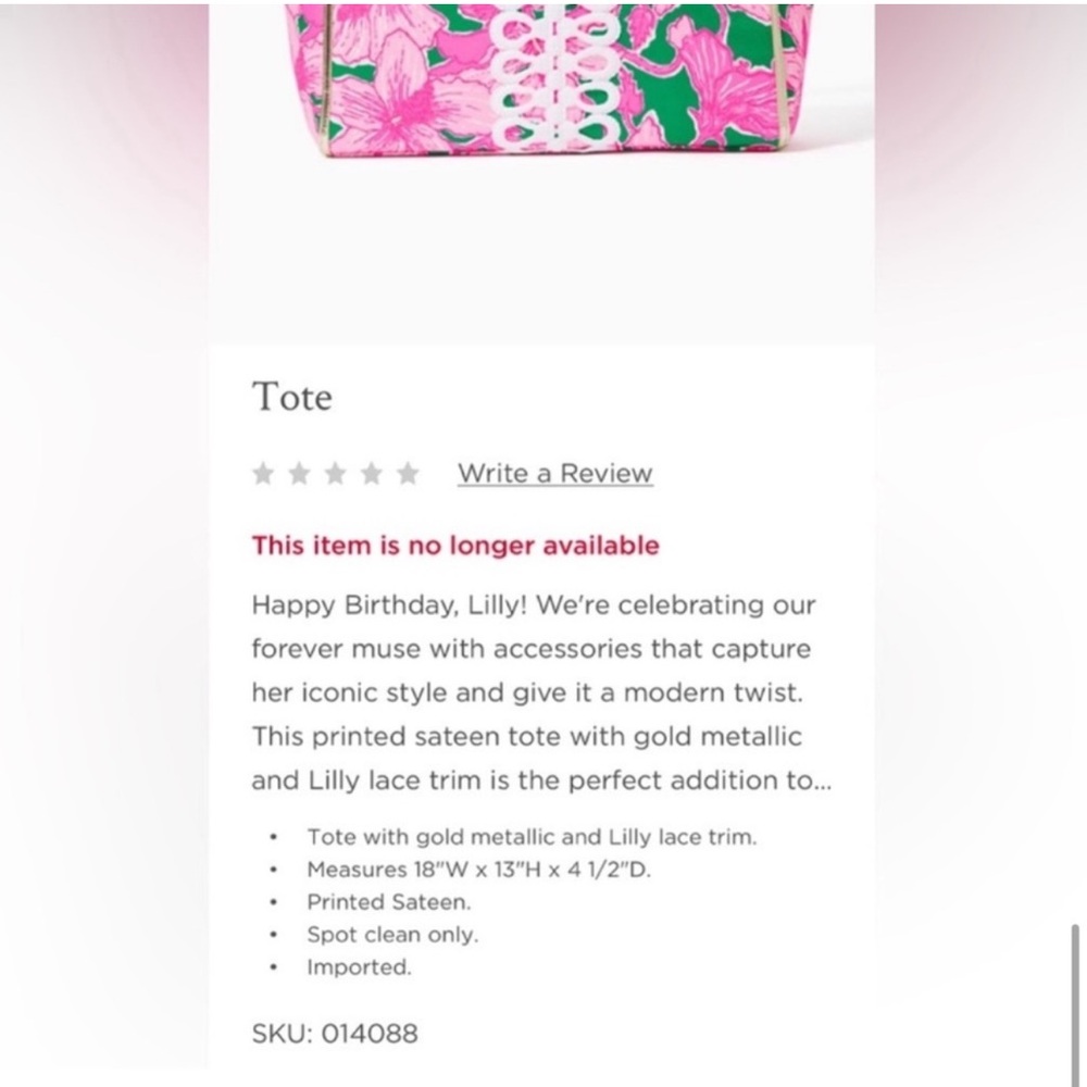 Lilly Pulitzer Tote Bag and Clutch Set NWT - Picture 4 of 13